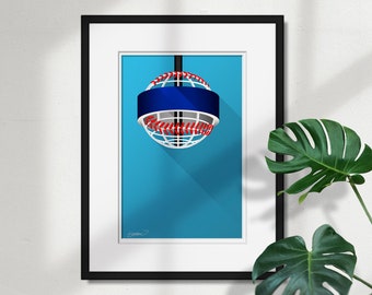 Minimalist Truist Park - Ballpark Art Print - Atlanta Braves- Sports Fathers Day Gift