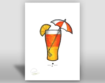 Arnold Palmer Tribute Sketch - Golf Fine Art Print Wall Decor by S. Preston
