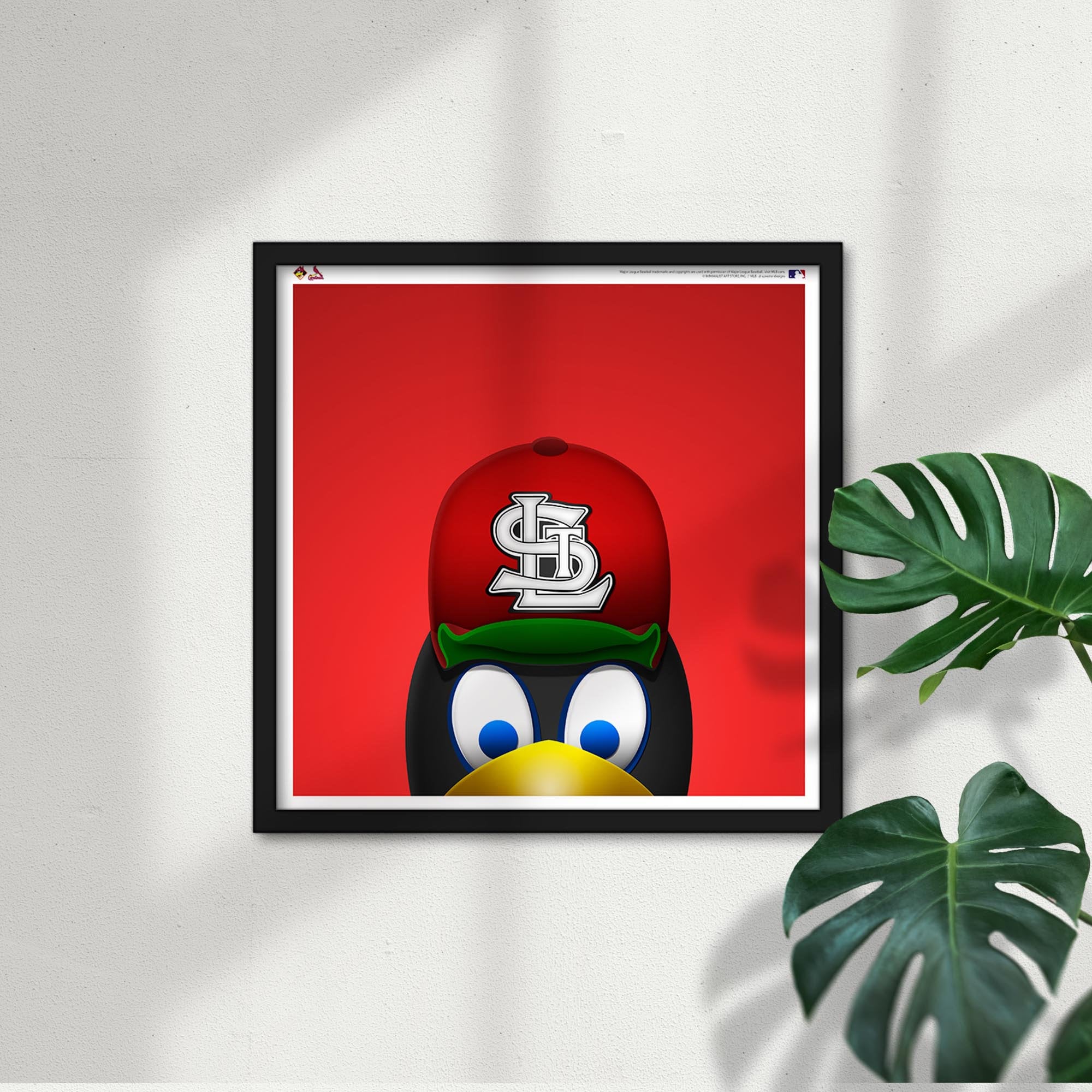 Minimalist Fredbird St. Louis Cardinals Mascot MLB Licensed 