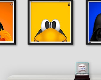 Minimalist Iceburgh Square Poster Print Pittsburgh Penguins Mascot S.  Preston – S. Preston Art + Designs