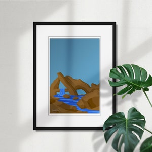 Minimalist Angel Stadium - Ballpark Art Print - Los Angeles Angels (Rocks)- Sports Fathers Day Gift - Free Shipping