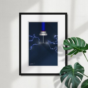 Minimalistisches Amalie Arena Kunst Poster - Tampa Bay Lightning Stadium Poster Print