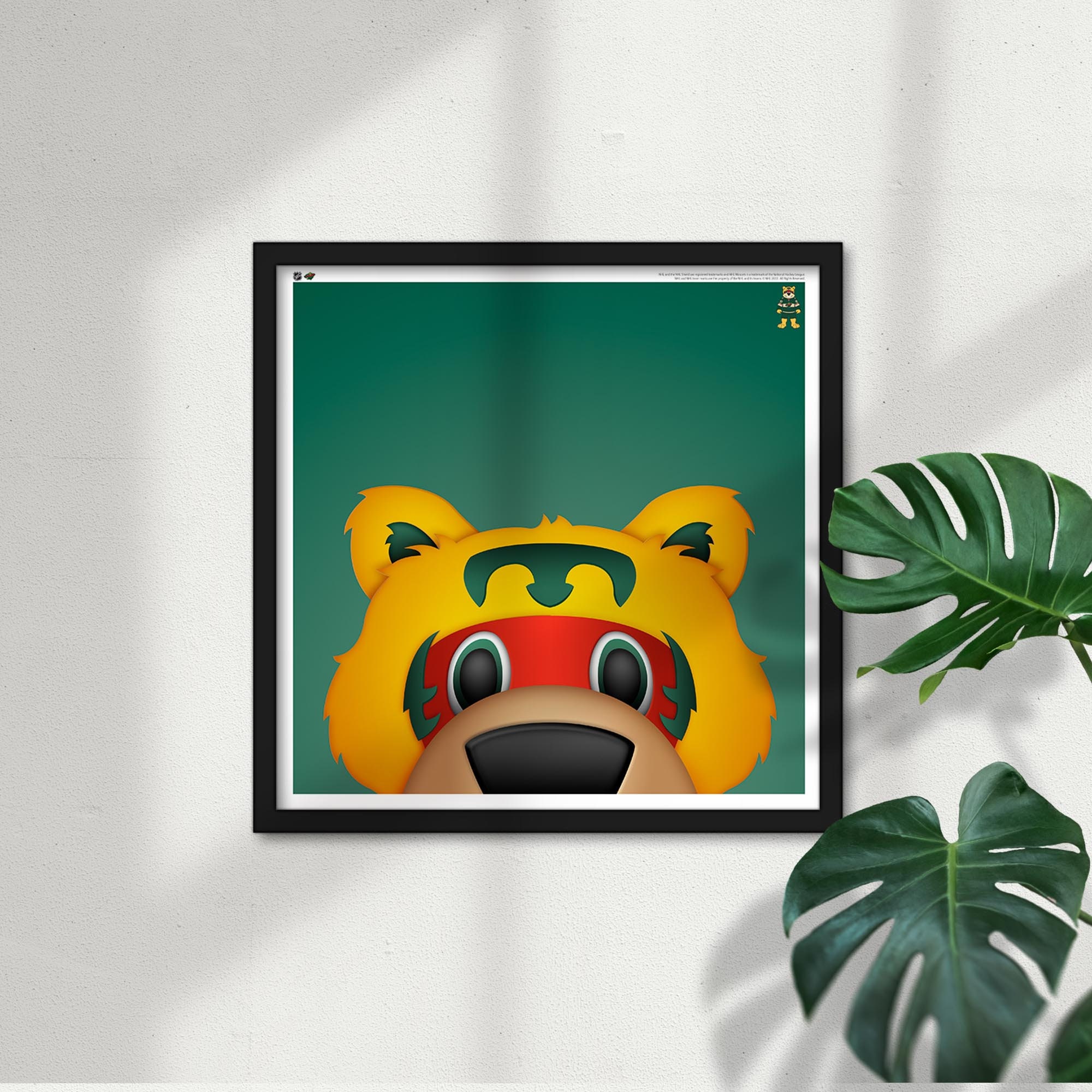 Signed Wild Wing Minimalist NHL Mascot Art Poster Designed by S