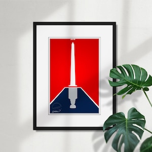 Washington Capitals Minimalist Stanley Cup 2018 - NHL Licensed Limited Edition Art Poster Print Wall Decor by S. Preston