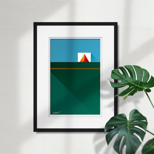 Minimalist Fenway Park - Boston Red Sox - MLB Licensed  Fine Art Print by S. Preston - Sports Wall Decor