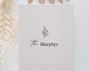 Personalised Linen Photo album fits Mini Instax polaroids photos Customised retro Family photo album newborn gift