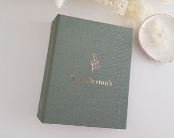 Personalised Linen Photo album Mini Instax polaroid photos Customised retro Photo Album Engagement Party Wedding Bach Weekend Hens Party