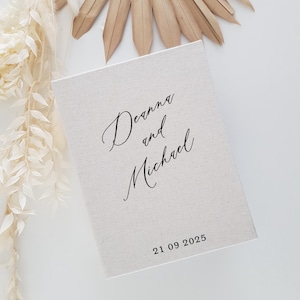 Large capacity Personalised Linen  Free spine printing Photo album fits Mini Wedding Engagement Party Gift Instax minis