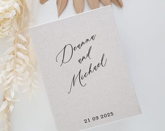 Large capacity Personalised Linen  Free spine printing Photo album fits Mini Wedding Engagement Party Gift Instax minis