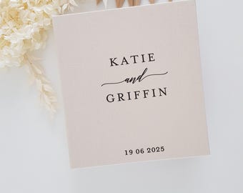 Personalised Linen Photo album Instax Square polaroid Photo Album Wedding Album Engagement Party Hens Party Baby shower Gift guest book