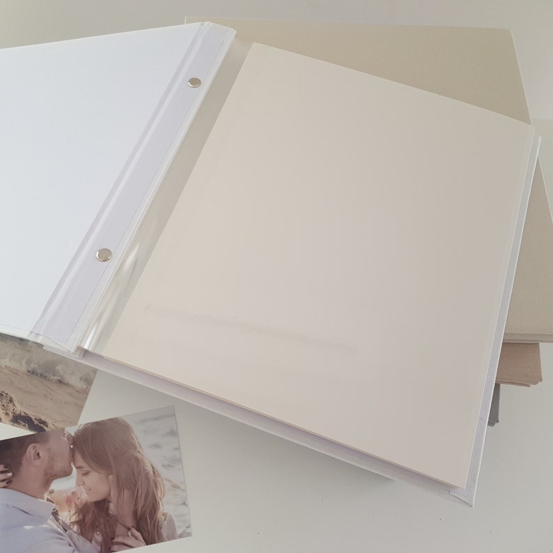 PA1 Personalisiertes Leinen Luxe Fotoalbum Fotobuch Hochzeit Verlobung Erinnerungsbuch Paar Reiselinie Gästebuch Bild 3