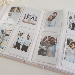 PRE ORDER POL96 Pocket Personalised Linen Hardcover Photo album fits Mini Customised Photo Album Wedding Album Engagement Party Couple Gift