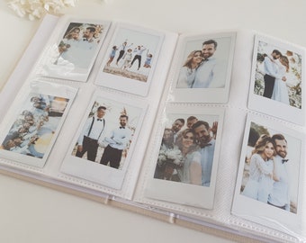 POL96 Pocket Personalised Linen Hardcover Photo album fits Mini Customised Photo Album Wedding Album Engagement Party Couple Gift