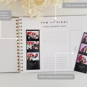 Landschap DIY Gepersonaliseerde Linnen Fotoalbum Foto Gastenboek Alternatieve promptkaarten Photo Booth Album Fotostrips Advies bruid bruidegom