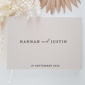 Libro degli ospiti personalizzato in lino per matrimonio GB1 / Lamina d'oro personalizzata / Album fotografico / lino / Regalo / Album di ritagli / Instax