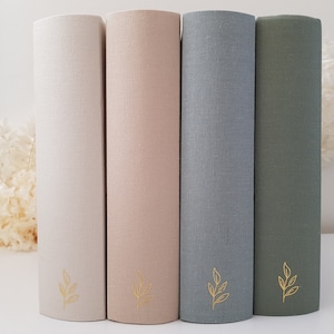 Traditional Large Capacity 200 Pockets 4x6 8.6"x8.6"photo Luxe Linen Photo Album Gold Stamping Baby showerbook engagement wedding kids
