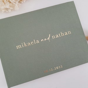 GB9 Personalised Hard cover Wedding Guest book | photo book | Photo Album | Linen | memorial | Scrapbook | Couples |