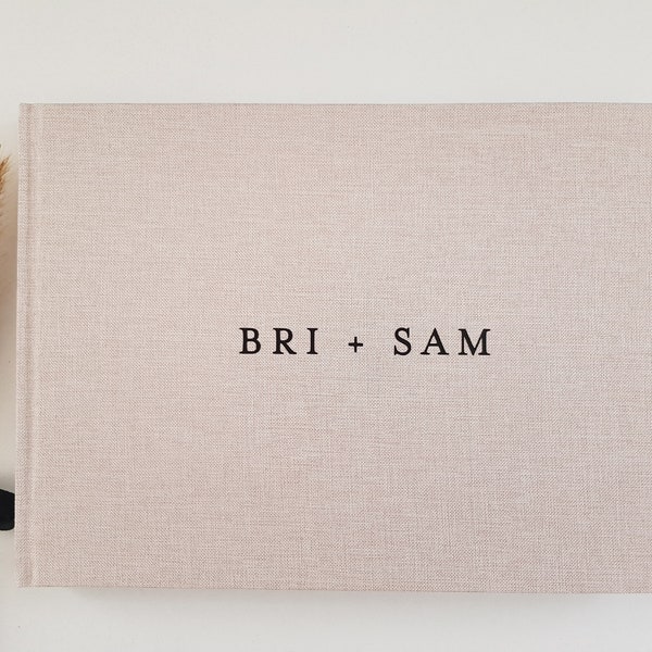 GB2 Personalised Wedding Guest book | Engagement party | Photo Album | Linen | wedding gift | Scrapbook | Couples |