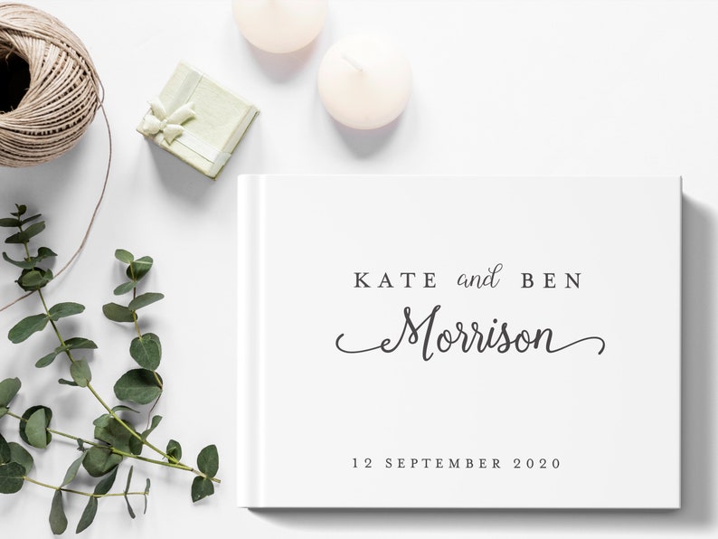 Wedding Guest Book Guestbook Custom Made Engagement Party Etsy