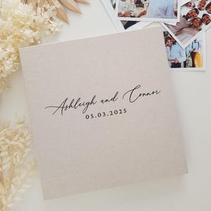 Large Capacity Wedding photo album DIY peel and stick 4x6 photo album Linen Photo Album weddinganniversary Gift guest book self adhesive