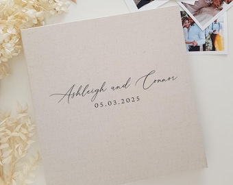Large Capacity Wedding photo album DIY peel and stick 4x6 photo album Linen Photo Album weddinganniversary Gift guest book self adhesive