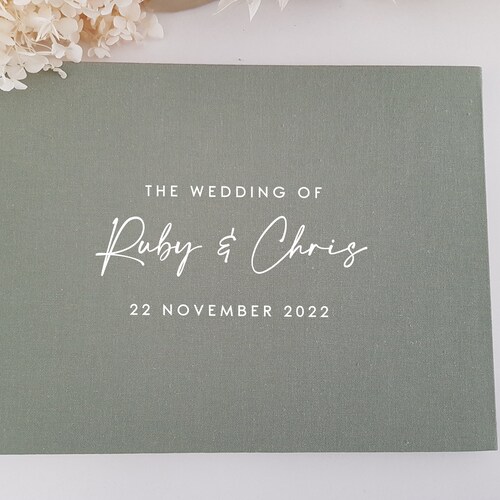 DIY Personalised Linen Photo Album Photo Guest Book Etsy Australia