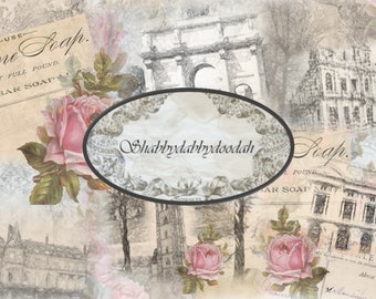 Nostalgia - Ogromny 27-stronicowy zestaw do druku Junk Journal Vintage Images - kompletne notesy podróżne cyfrowe Digi Floral Purple Ladies