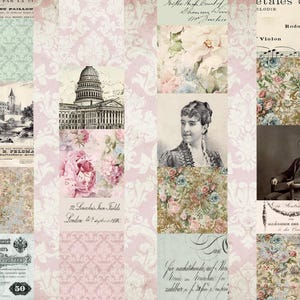 11 Seite VINTAGE EDGE SNIPPET Set 2 Streifen Stanzen Verschönerung Digital Printable Ephemera Papierkram Tickets Ephemera Antique Junk Journal