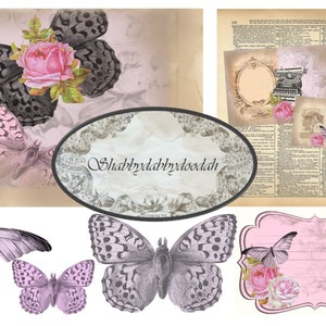 The Beauty Fair 25 page Junk Journal Printable Kit Pink Vintage Images complete Kit Scrapbooks Travellers Notebooks digital Cards Albums image 6