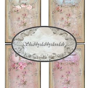 6 Pg KNOPKAARTEN Effen en gedecoreerde Vintage Journaling-kaarten Junk Journal Printable - Card Making Ephemera leuke labels Tags Complete set