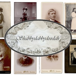 3 Pg Vintage MENSEN SET 3 Foto's Journal Cards Fussy Cuts Journaling Cards Junk Journal Printable - Card Making Ephemera Labels Complete Set