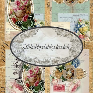 9 Pg VICTORIAANSE LENTE Bloementhema Fussy Cuts Journaling Cards Junk Journal Printable - Card Making Ephemera Labels Tags Complete Set