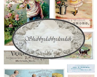 11 Pg VICTORIAN EPHEMERA PIECES Set 3 Vintage Ephemera  Stamps Postcards Tickets Tags Journaling Cards Junk Journal Printable Journals