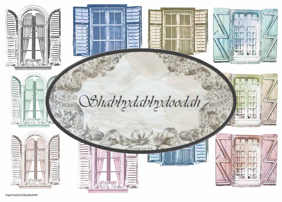 SHABBY SHUTTERS WINDOWS Set 7 Page Shabby Chic Windows Etsy