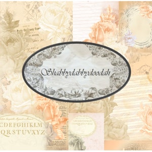 11 x achtergrondpagina's ELEGANTE SCHOONHEID Perzik Vintage Abrikoos Gekleurd Scrapbook Papier Junk Journal Afdrukbare Collage - Tijdschriften Kaart Digi