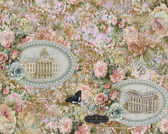 33 pg CAPITAL COLLECTION Beautiful Background Pages Themed Digital Print Natural Pink Journaling Cards Junk Journal Printable USA Monument
