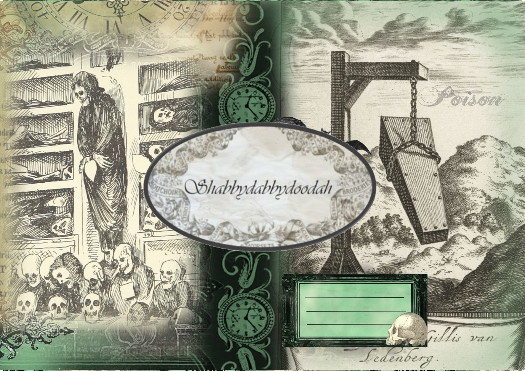 14ページ ヴィンテージ ゴースト ゴシック ハロウィン テーマ