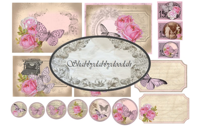 The Beauty Fair 25 page Junk Journal Printable Kit Pink Vintage Images complete Kit Scrapbooks Travellers Notebooks digital Cards Albums image 4