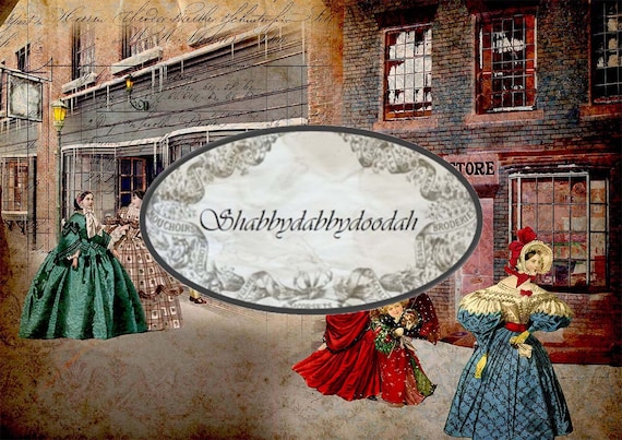 MASSIVE 16 Pg DICKENSIAN CHRISTMAS Background Pages Junk | Etsy