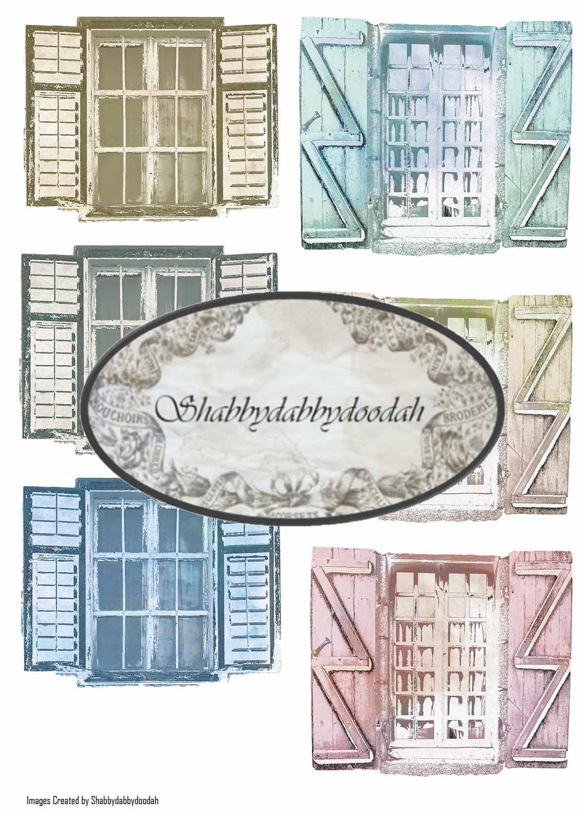 SHABBY SHUTTERS WINDOWS Set 7 Page Shabby Chic Windows Etsy
