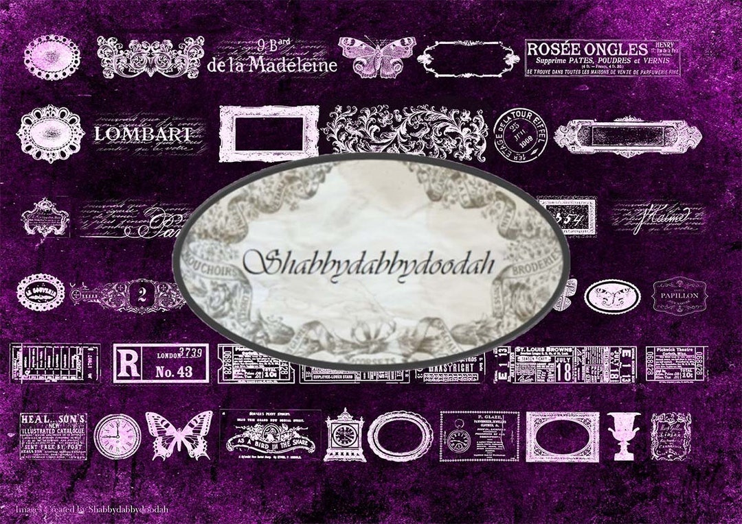 WASHI TAPE 4 Pg Faux Washi Tape Digital Printable Set Themed Fussy Cuts ...