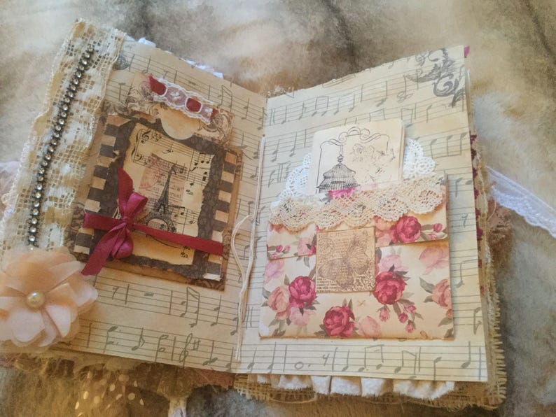 Handmade Vintage floral shabby chic book junk journal | Etsy