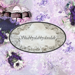 13 pg PURPLE RAIN Floral Themed Digital Print Background Pages Lilac Lavender Journaing Cards Junk Journal Printable Pink