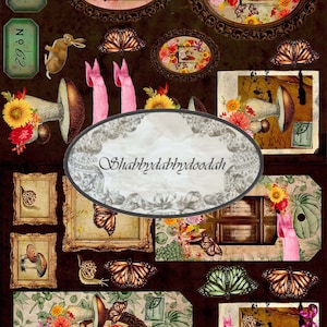 10 Pg FOX y FRIENDS AUTUMN Ephemera Themed Fussy Cuts Journaling Cards Junk Journal Imprimible - Etiquetas Ephemera Etiquetas Conjunto completo