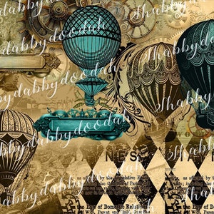 40 pg COLLEZIONE BROWN STEAMPUNK Bellissime pagine di sfondo Stampa digitale a tema Schede di diario rosa Diario spazzatura stampabile