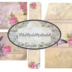 The Beauty Fair 25 page Junk Journal Printable Kit Pink Vintage Images complete Kit Scrapbooks Travellers Notebooks digital Cards Albums image 9