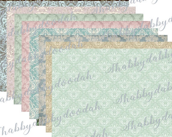 40 pg PALE DAMASK 2nd Edition Beautiful Background Pages Themed Digital Junk Journal Kit Pink Journaling Cards Junk Journal Printable