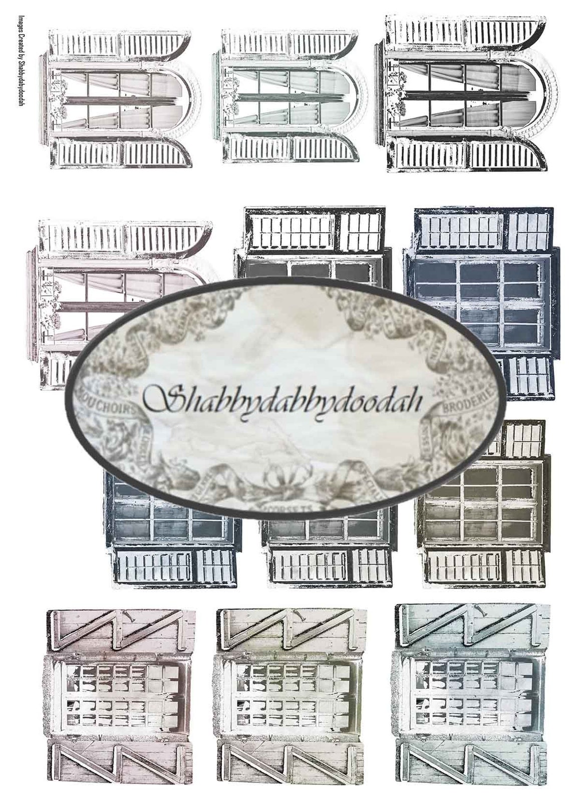 SHABBY SHUTTERS WINDOWS Set 7 Page Shabby Chic Windows Etsy