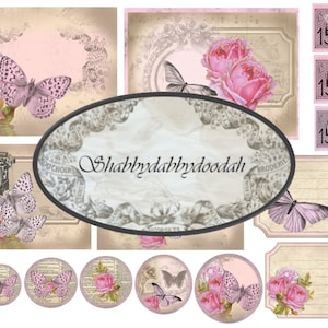 The Beauty Fair Kit para impressão de 25 páginas Junk Journal Rosa Imagens vintage - Kit completo Álbuns de cartões digitais para viajantes Cadernos de recortes