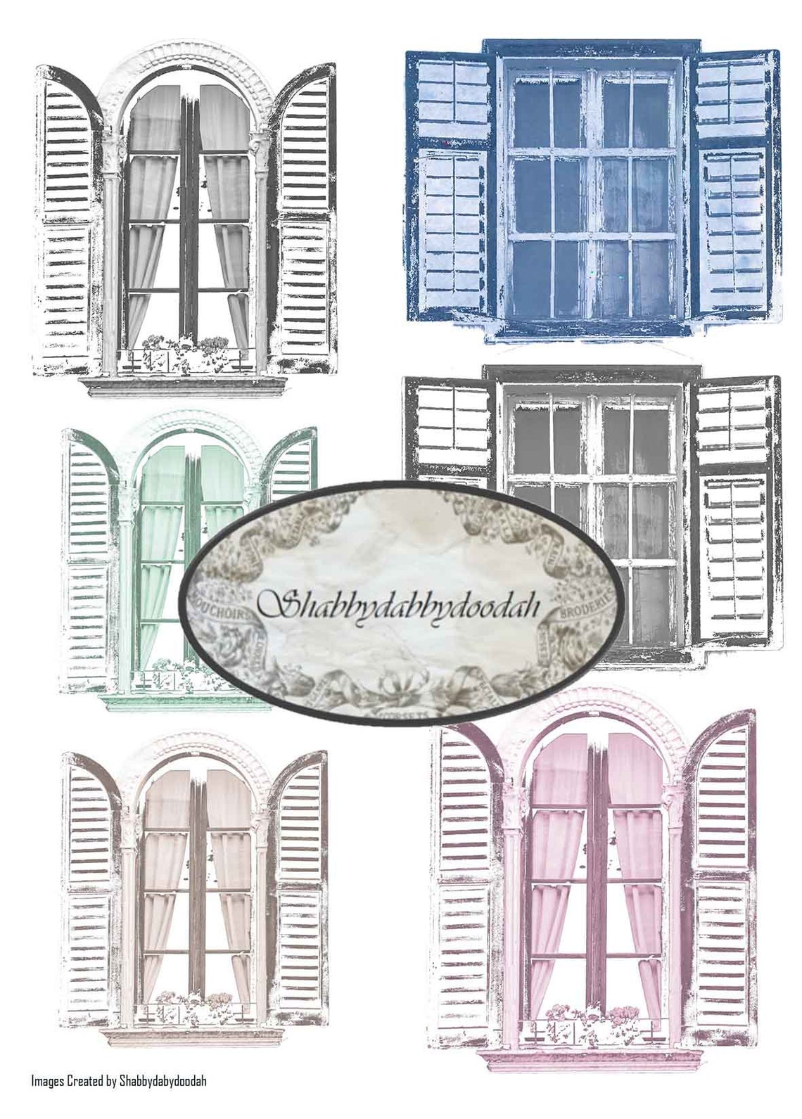 SHABBY SHUTTERS WINDOWS Set 7 Page Shabby Chic Windows Etsy